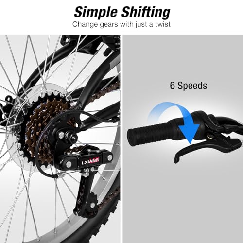 image for WEIZE Kids Mountain Bike, 20 inch Kids' Bicycles for 6-10 Years Old Bo