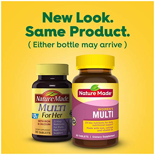 Nature Made Women's Multivitamin Tablets, 90 Count For Daily Nutritional Support† (Packaging May Vary) #TOP1