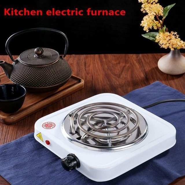 Image of Electric Coal Heater | 500W Charcoal Burner Hot Plate, Hookah Coal Burner with Coil Stove | Works With All Metal Utensils |Kitchen G-Coil Radiant Cooktop With 1.5Mtr Wire