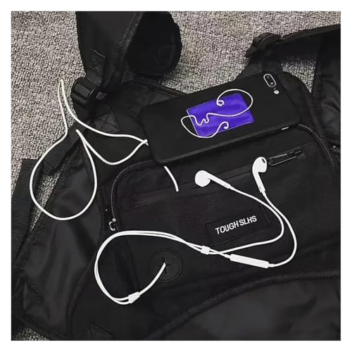 Chaleco de moda callejera y bolsa de pecho deportiva multifuncional 4