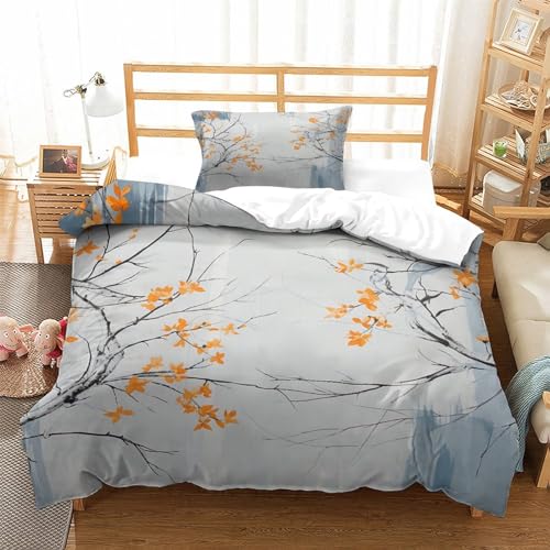 Housse de couette gris 135x200cm en microfibre texturée IOFEER - 3