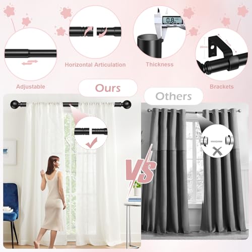 Hei! Dear CURTAIN RODS FOR WINDOWS 18 To 45 Inch,5/8 Inch Small Curtain Rod thumb #2
