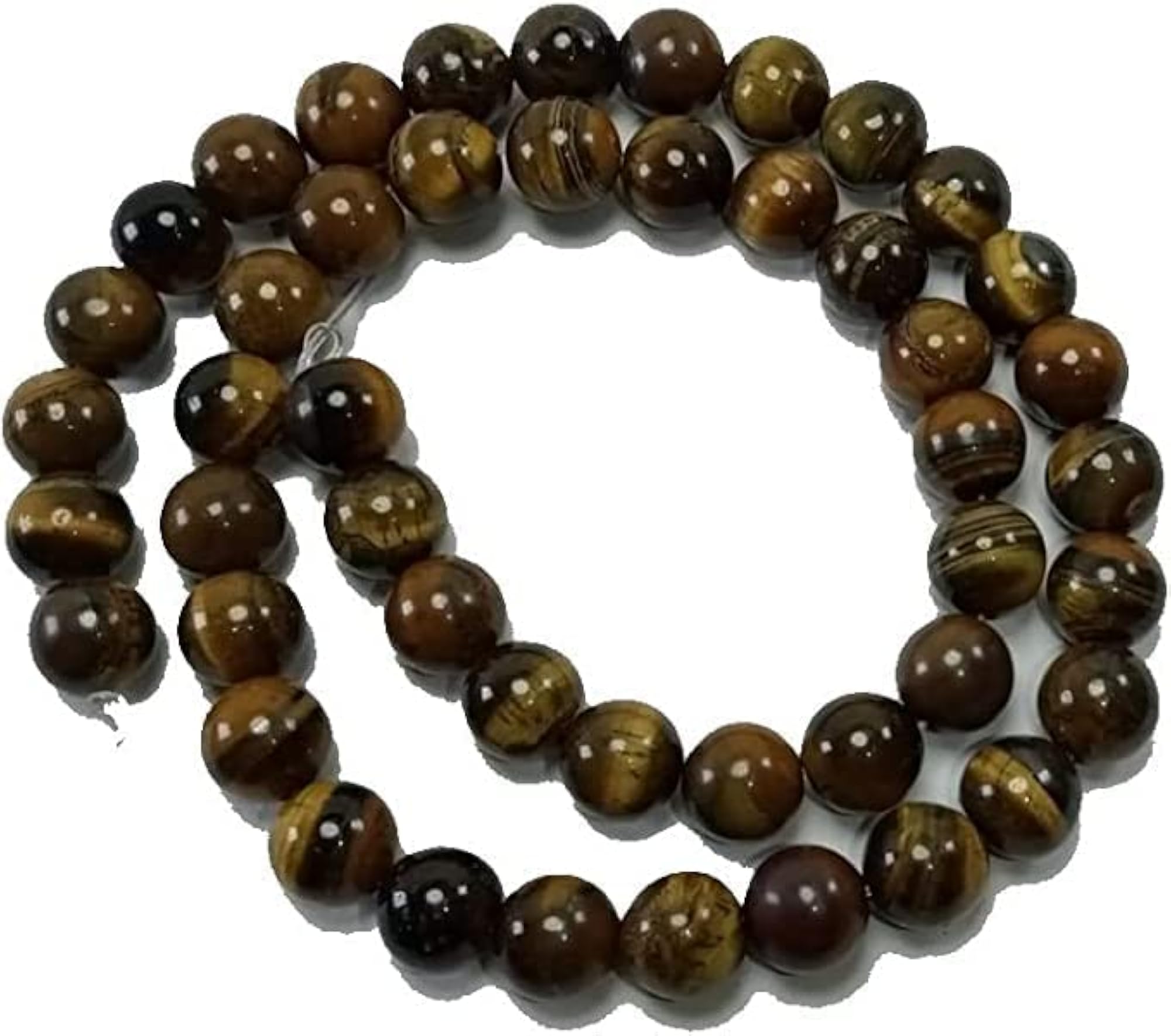 Tiger Eye Stone Line Beads for Reiki Healing