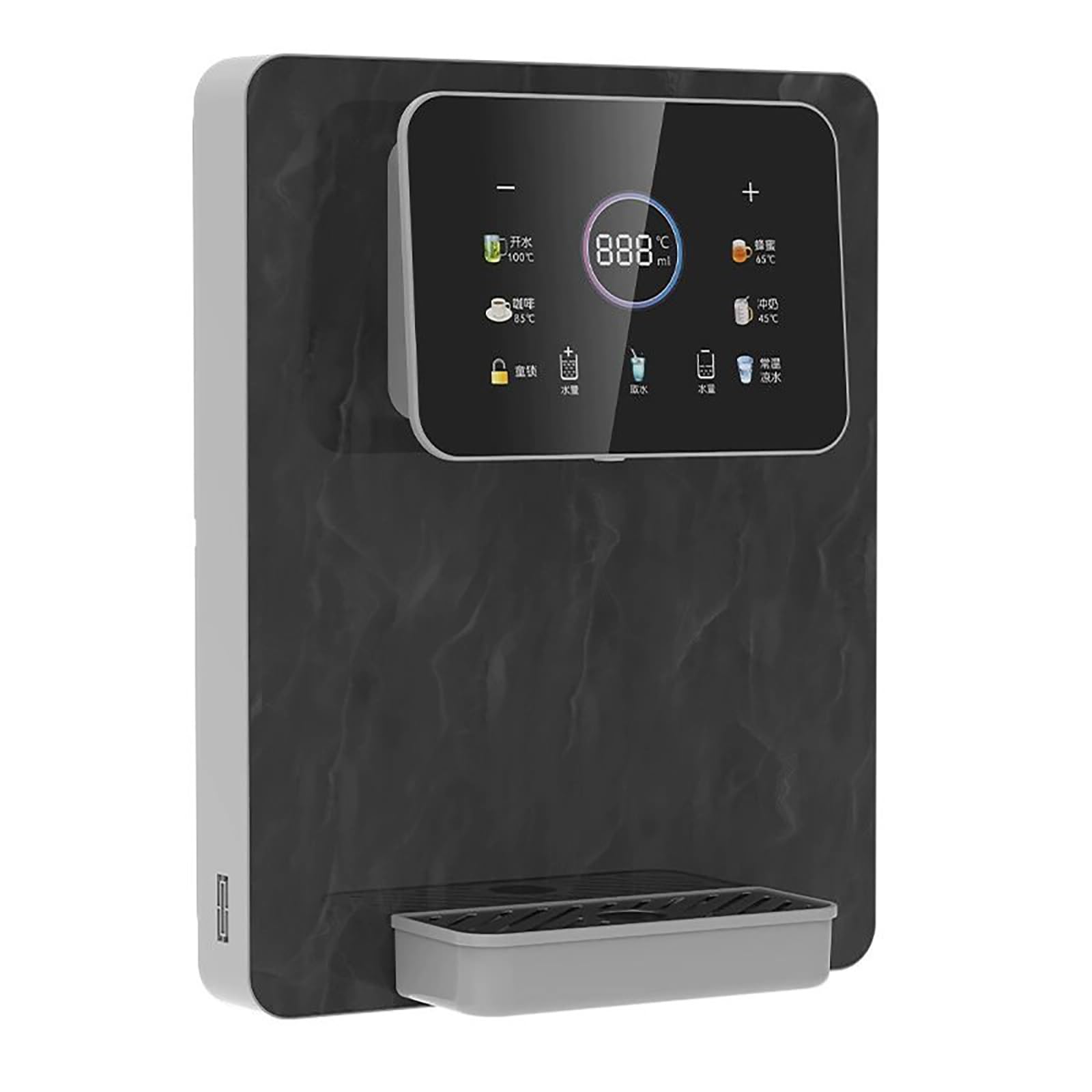 FHRKA Wall Mounted Instant Heat Water Dispenser, 2200W Hot and Cold Water Dispenser with Child Lock, Heating Water Capacity 20L/h for Home (Black)