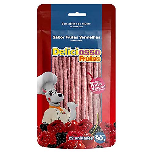 Combo 6 un Osso para cães Ossinho Palitinho XisDog Deliciosso Frutas Vermelhas 90g