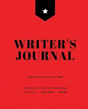 Paperback Writer's Journal: 500 Pages, Large Journal Notebook, Softcover, Red Pinstripes (7.5 x 9.25 in.) (Creative Writing) Book