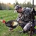 Poen 2 Pcs Collapsible Turkey Decoys for Hunting Lookout Standing Lifelike Lightweight Realistic Hunting Turkey Decoy Hen with Stake for Field, Forest, Wood, Ground, Outdoor, 13.4 x 5.5 x 6.7 Inches