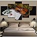 Produktbild GHTAWXJ Gemälde Wandkunst Modulare Hd Print 5 Stücke Violine Musikinstrumente Leinwand Poster Für Wohnzimmer Bild