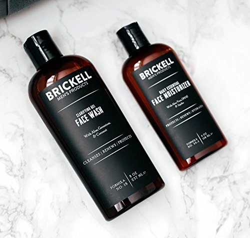 Brickell Men's Daily Essential Face Care Routine I, Gel Facial Cleanser Wash And Face Moisturizer Lotion, Men's Skincare Gift Set Natural And Organic, Scented #TOP7