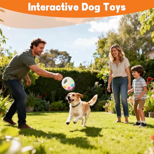 Pipihome The Mellow Dog Calming Ball, Antistressball Hundespielzeug Unzerstörbar, Intelligenzspielzeug Hundeball mit Handle, Interaktives Hundespielzeug Balls Kleine Mittlere Große Hunde