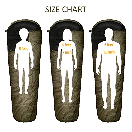 Rioyalo 0°F 0 Degree Winter Sleeping Bags For Adults Cold Weather | Grand-Teton Big And Tall Mummy Sleeping Bag W Compression Sack For Camping Hiking Backpacking | Xl 90.6 In | Up To 6 Ft 10 In #TOP4