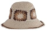 Womens Straw Sun Hat Woven Bucket Hat Floral Fishing Hat Beach Hat Foldable Cap Summer Chic Straw Ch
