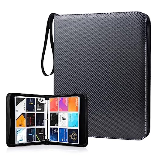 WOT I Trading Card Binder, 900 Pockets Card Binder Sleeves with Zipper, Double Sided Pockets Card Holder Carry Card Case for Baseball Card, Football Card