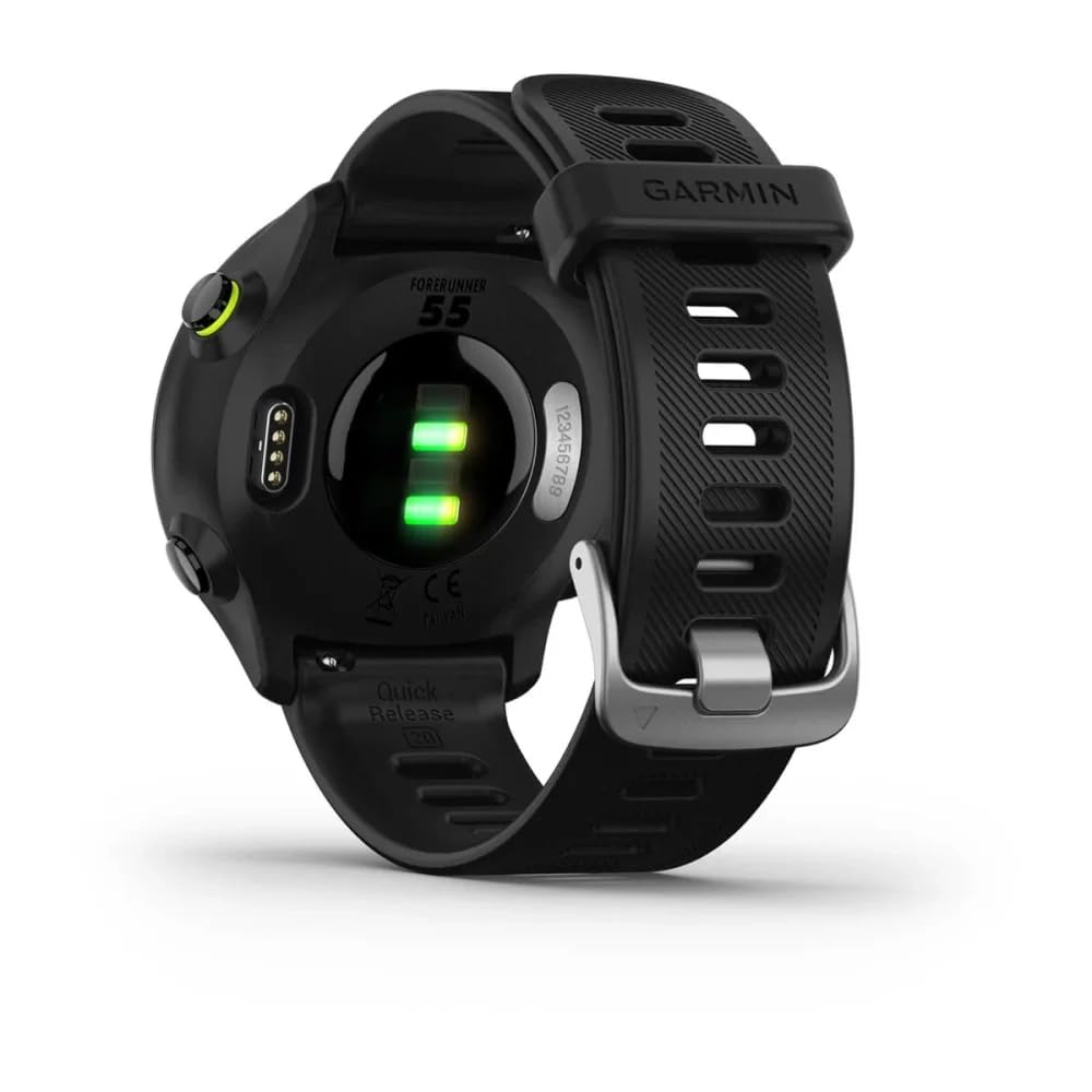 Garmin Forerunner 55 - Montre GPS Multi-activités Running avec Fonctions d’Entrainement Coach et Cardio au Poignet – Noir - Boîtier 42 mm