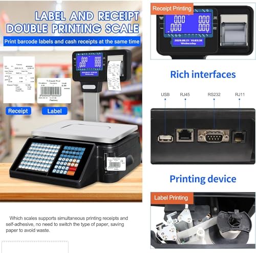 Báscula Calculadora Electrónica con Impresora y Caja Registradora miniatura 2