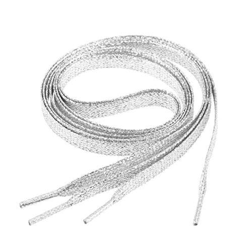 LIOOBO Calzas Planas de Purpurina Planas de 1.1 m con Cordones de...