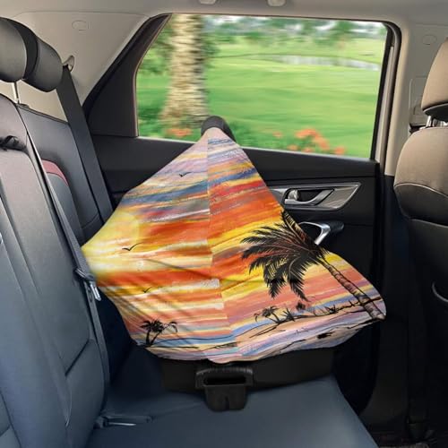 Image of Hummingbird Car Seat Canopy for Baby Girls, Cute Nursing Cover Elastic Breastfeeding Cover Soft Car Infant Seat Cover