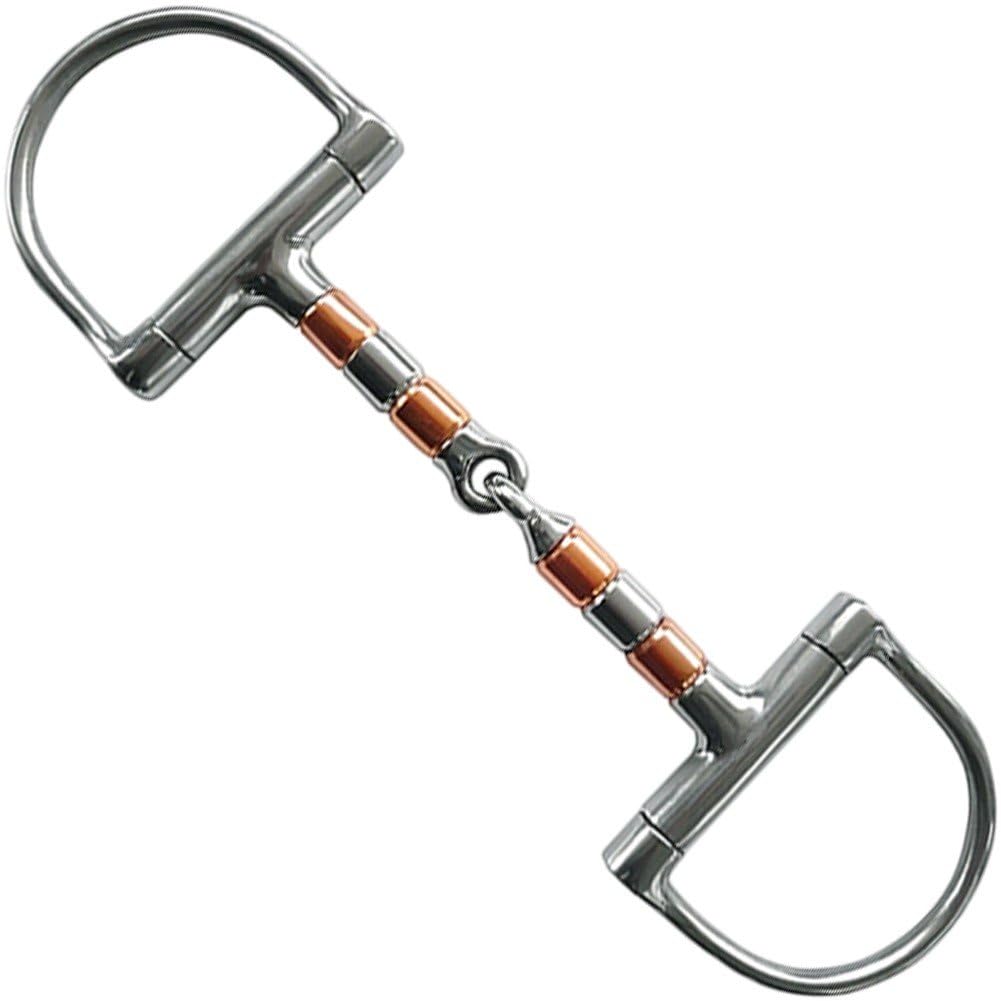 Mors simple à rouleau en cuivre et anneaux en D pour l'équitation
