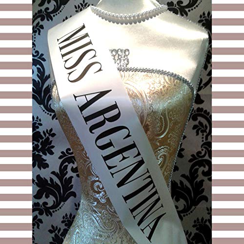 Tous Les Tied Up UK Ltd – Miss Argentine Sash Beetlejuice inspiré pour Femme Miss Argentine Sash Halloween Fancy Dress