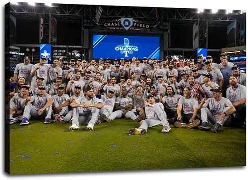 Póster de campeones de la serie mundial de béisbol de Texas Sports Rangers 2023, mural de jugadores de béisbol, lienzo impreso de gran tamaño para