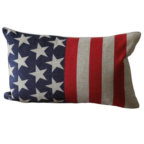 UOOPOO American Flag-Like Print Rectangular Throw Pillow Covers 30CMx45CM Decorative Pillow Covers Linen Lumbar Cushions