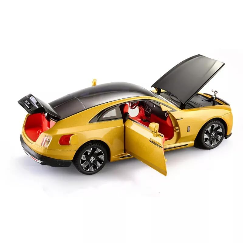 Image of Play Boy 1:24 Rolls Royce Spectre Model Diecast Metal Alloy Pullback Toy Vehicle with Openable Doors Light and Music Car for Kids (Multicolor)
