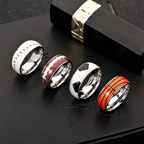 Image of PAMTIER Unisex Spinner Unique NBA Basketball Ring | Stainless Steel, Outdoor Sport Band, Charming Jewelry