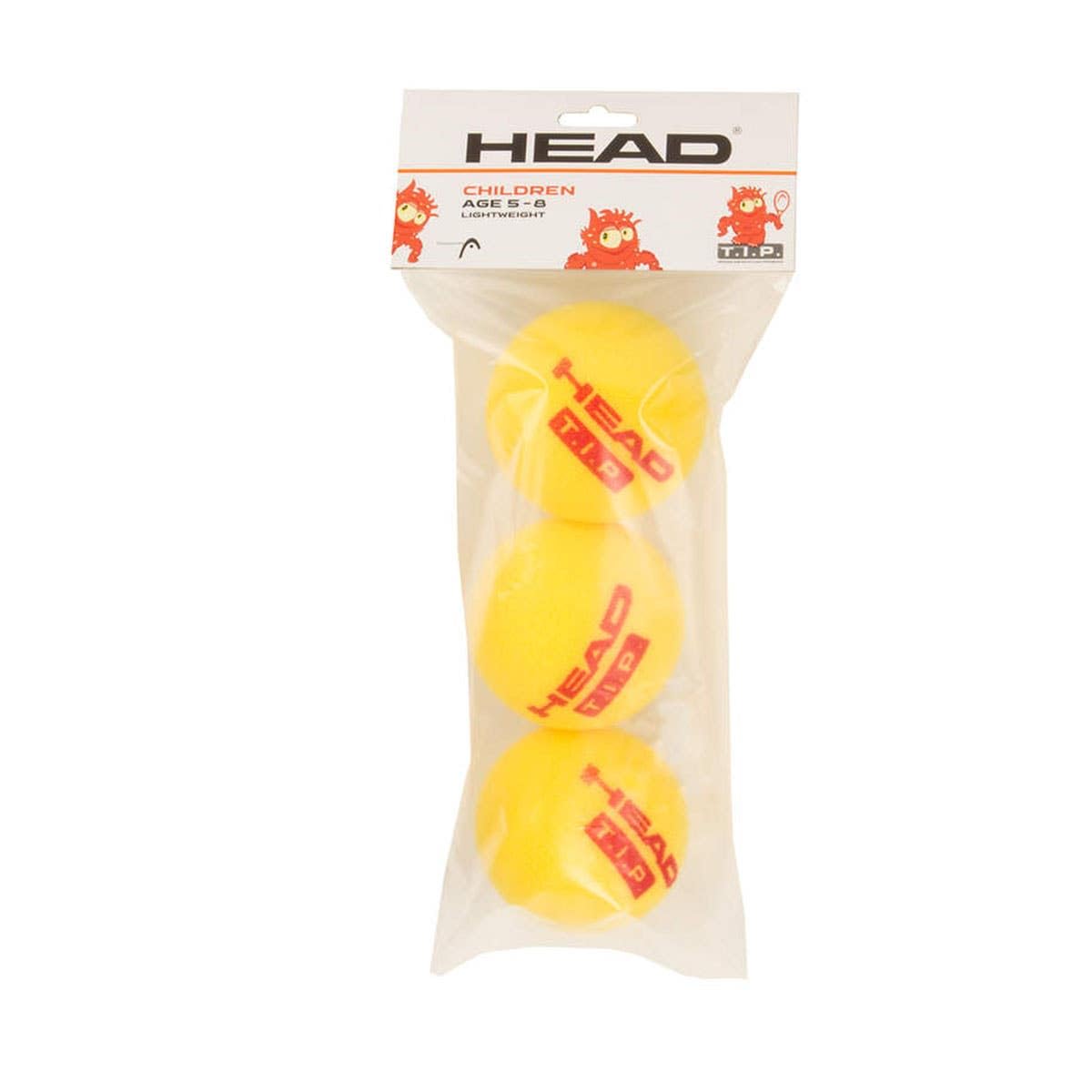 HEAD Unisex Adult 3B T.I.P. Red - Foam Ball Light - 4 Tennis Balls, Multi-Colour, One Size
