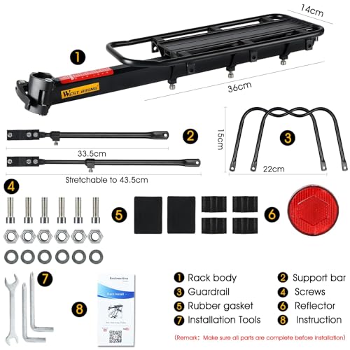 West Biking 110Lb Capacity Rack