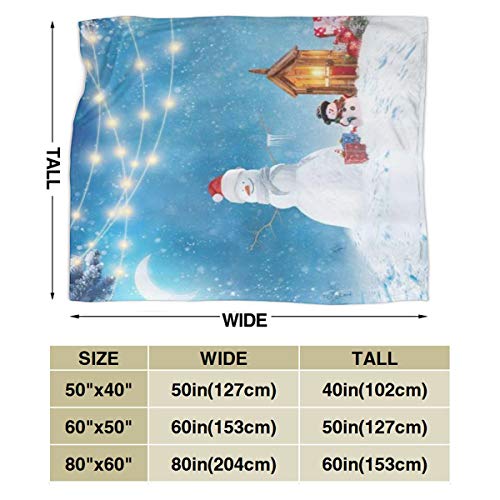 Couverture de jet en molleton cadeau de Noël idéal scène d'hiver - 4