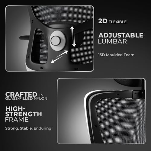 Image of Kepler Brooks Zeus Office Chair for Work | 3-Year Warranty | Ergonomic Office Chair, Study Chair for Home, 2D Adjustable Headrest, Lumbar & Arms, Multi Synchro Lock, Heavy Duty Metal Base (Black)