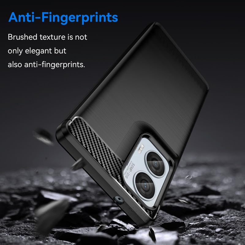 Image of Hybrid Carbon Fiber Back Case for Moto Edge 50 Fusion (Black)