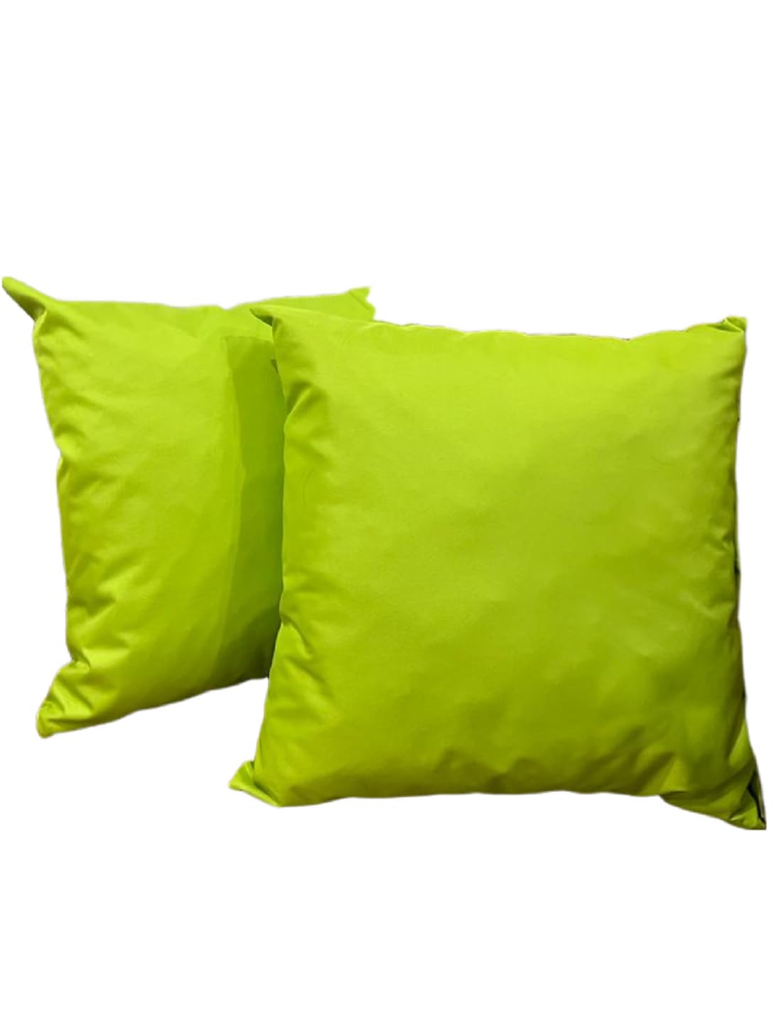 A ATH COLLECTION Premium Large Garden Scatter Cushion Water Resistant Cushions For Garden Furniture 18 x 18 Inch Shredded Foam Filled Outdoor Seating Great for Patio Rattan Chairs (2, Light Green)