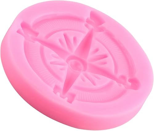 Miniatura 9 de Moldes de silicona para fondant de brújula antigua para decoración de tartas, decoración de cupcakes, pasta de goma de caramelo de chocolate,