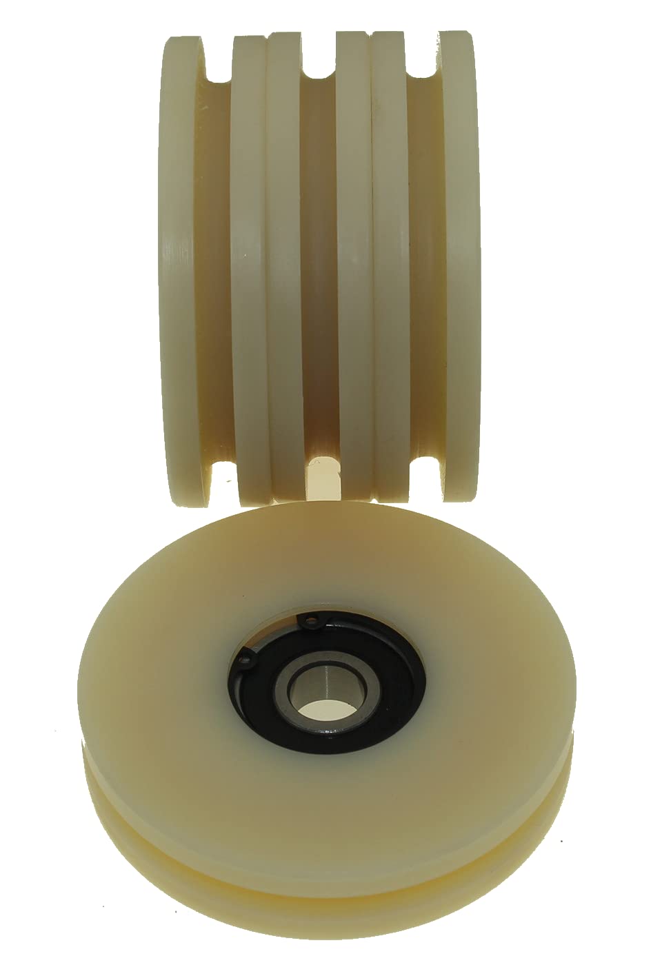 4 Ruote Per Puleggia In Nylon - Diametro 80 Mm, Scanalatura 50 Mm, Cuscinetto 20 Mm, Made In EU
