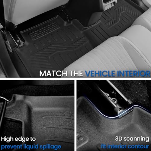 Image of Floor Mats Set for 2023-2025 2026 2027 Honda HR-V, All Weather TPE Backrest Mat Trunk Mat Cargo Liner Door Sill Guards Accessories for HRV