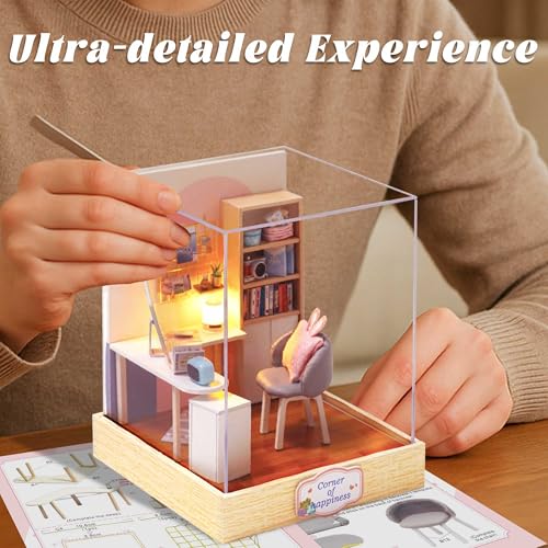 Image of Flever Dollhouse Miniature DIY House Kit Creative Room with Furniture for Romantic Artwork Gift (World of Creativity)