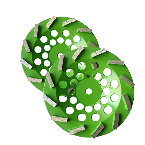 7 Inch 12 Segments Swirl Diamond Grinding Cup Wheel Angle Grinder Disk For Concrete/Masonry/Brick/Stone Floor Slab Grinding 5/8-11 Thread Aggressive Cup Wheel Masonry Tools #TOP6