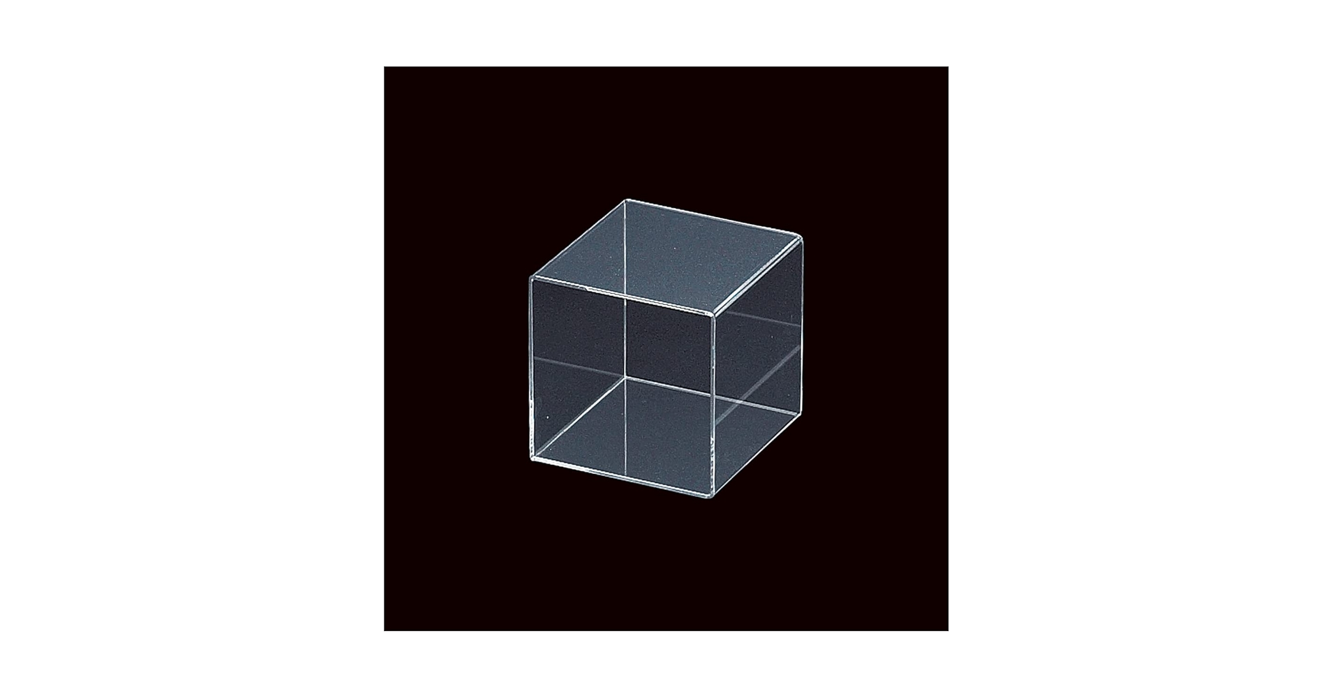 Amazon｜透明アクリル4面ボックス 15cm角 1個【 ロの字ボックス 4面体