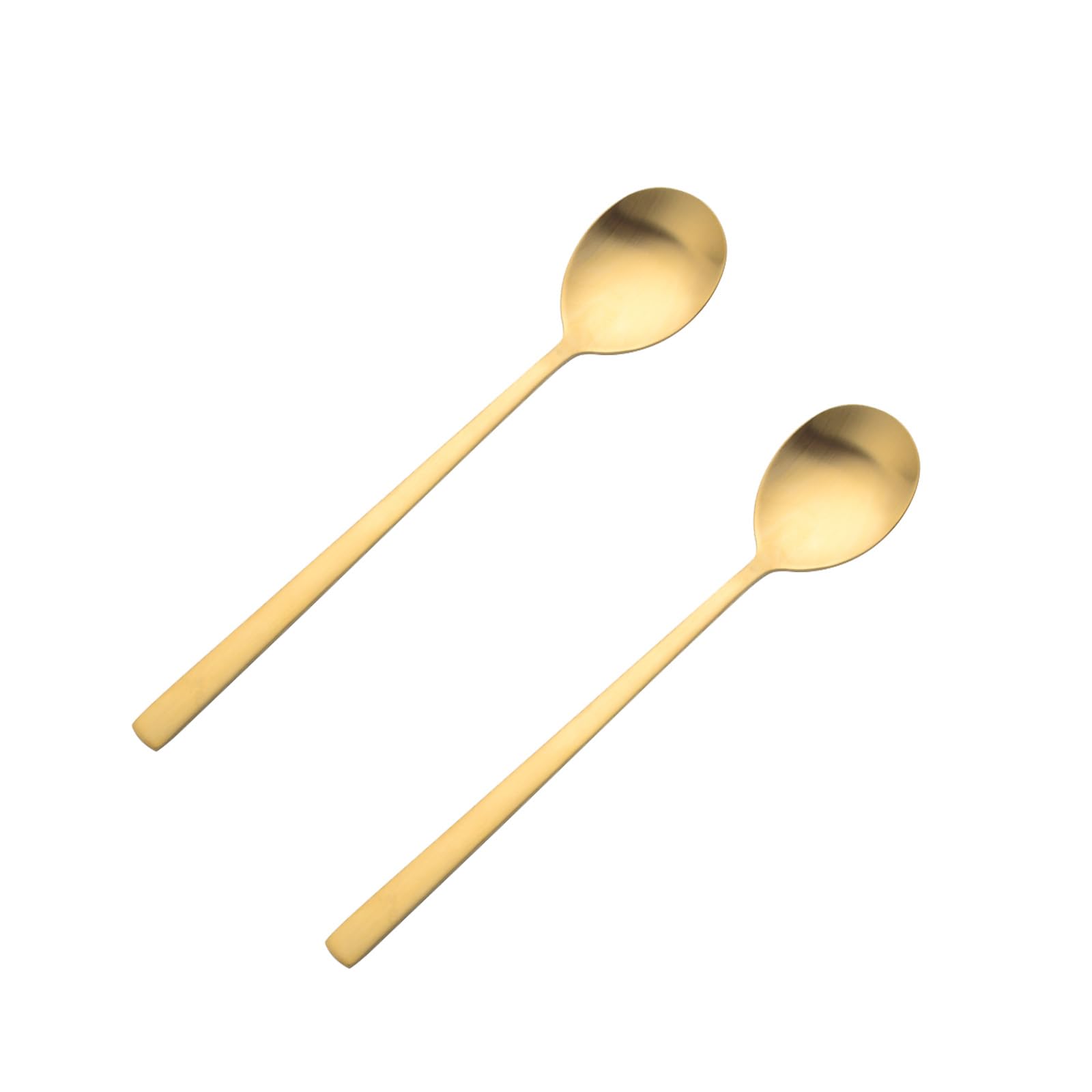 Cuillères à soupe 100 % cuivre pur, 21 cm en laiton forgé à la main, adaptées pour les repas à la maison, les restaurants, les desserts, les gâteaux, la crème glacée (2)