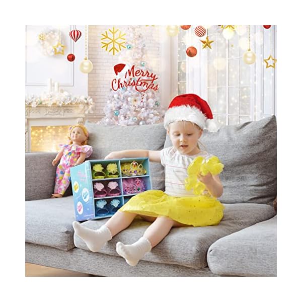 Meland princess dress up - dress up clothes for toddlers with skirts, shoes, crown & play jewelry, princess toys for girls age 3,4,5,6 year old, toddler little girls gift idea for birthday christmas - image 9