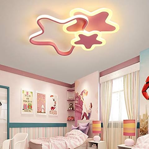 Lámpara de techo LED TANE regulable forma de estrella rosada Cover
