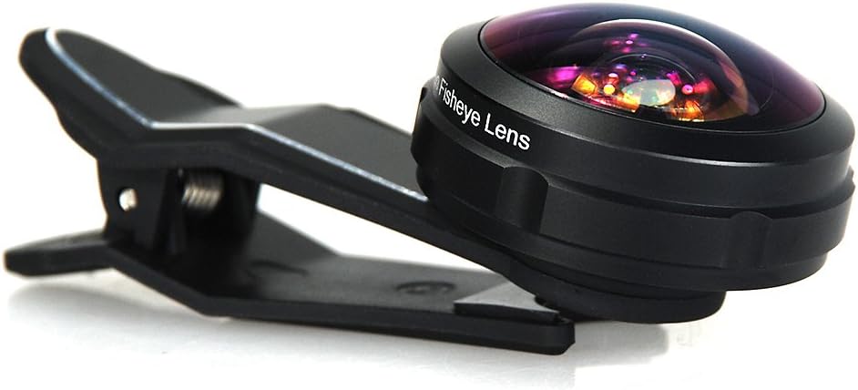 Phone Camera Lens Kit Universal - AiKEGlobal AK025 238° Full Frame Fisheye Lense for iPhone 7/6s/Plus, Samsung S7/S6/edge, LG, Moto, HTC, Sony and more, No Dark Circle