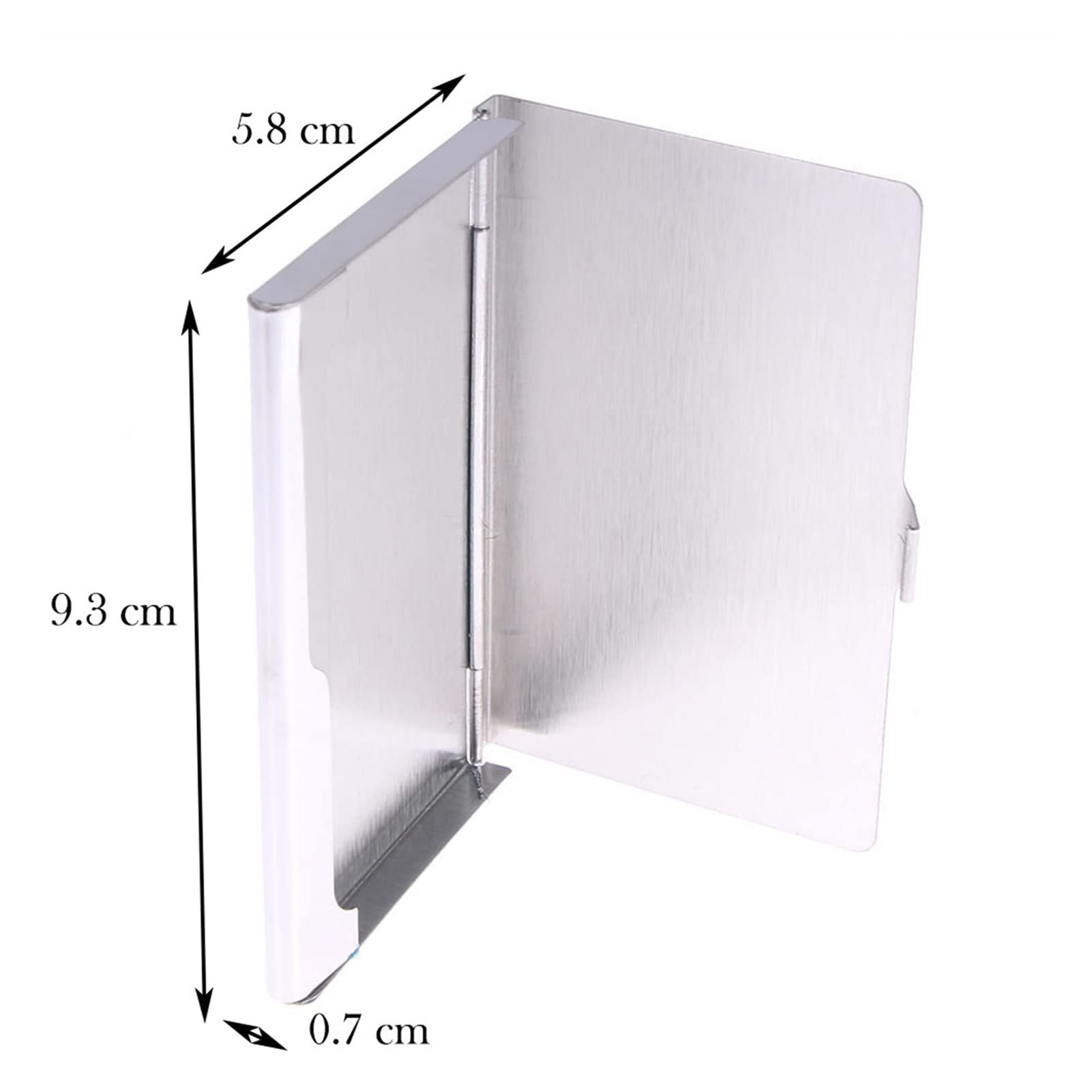 Porta Biglietti da Visita Supporto for carta di credito portatile in alluminio Nuovo supporto for biglietti da visita in acciaio inossidabile Bank Silver Box Silver Silver Unisex ID Titolare della car