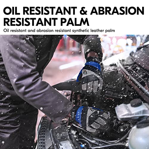 Vgo... 1 Pair -20℃/-4°F Coldproof,Winter Work Gloves, Oil Resistant, Water Resistant & Windproof Gloves(Size M,Black&Gray,Sl7721Fw) #TOP4