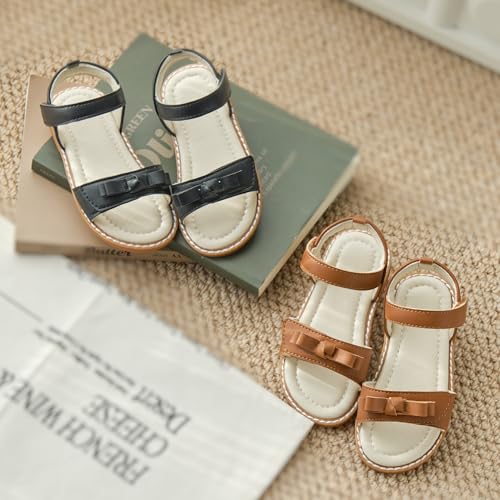 Image of ESTINE Toddler /Little Kid Girls Bow Open Toe Flat Evening Dress Sandals