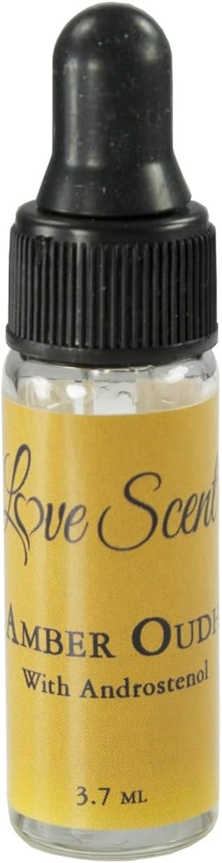 Pheromone Oils, Pheromone Oil with AndrosteNOL, Body Oil Perfume for Women and Men, Long-Lasting Fragrance Body Oil (Amber Oudh, 3.7 ml)