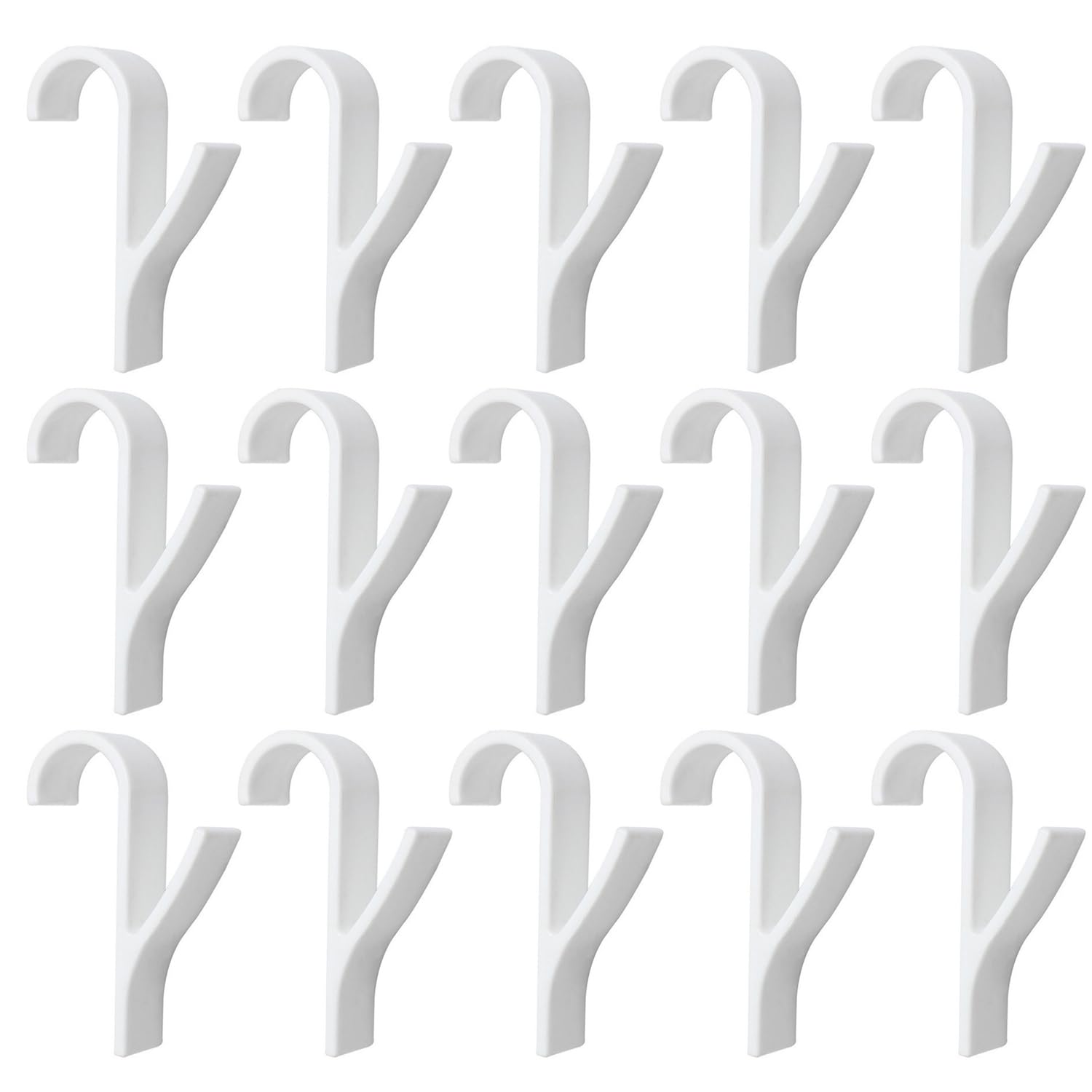 Tvsvkwe White 15 Bathroom Hole-Free Hooks, Multi-Function Hooks, Simple Wardrobe Hooks, And Movable Towel Hooks.