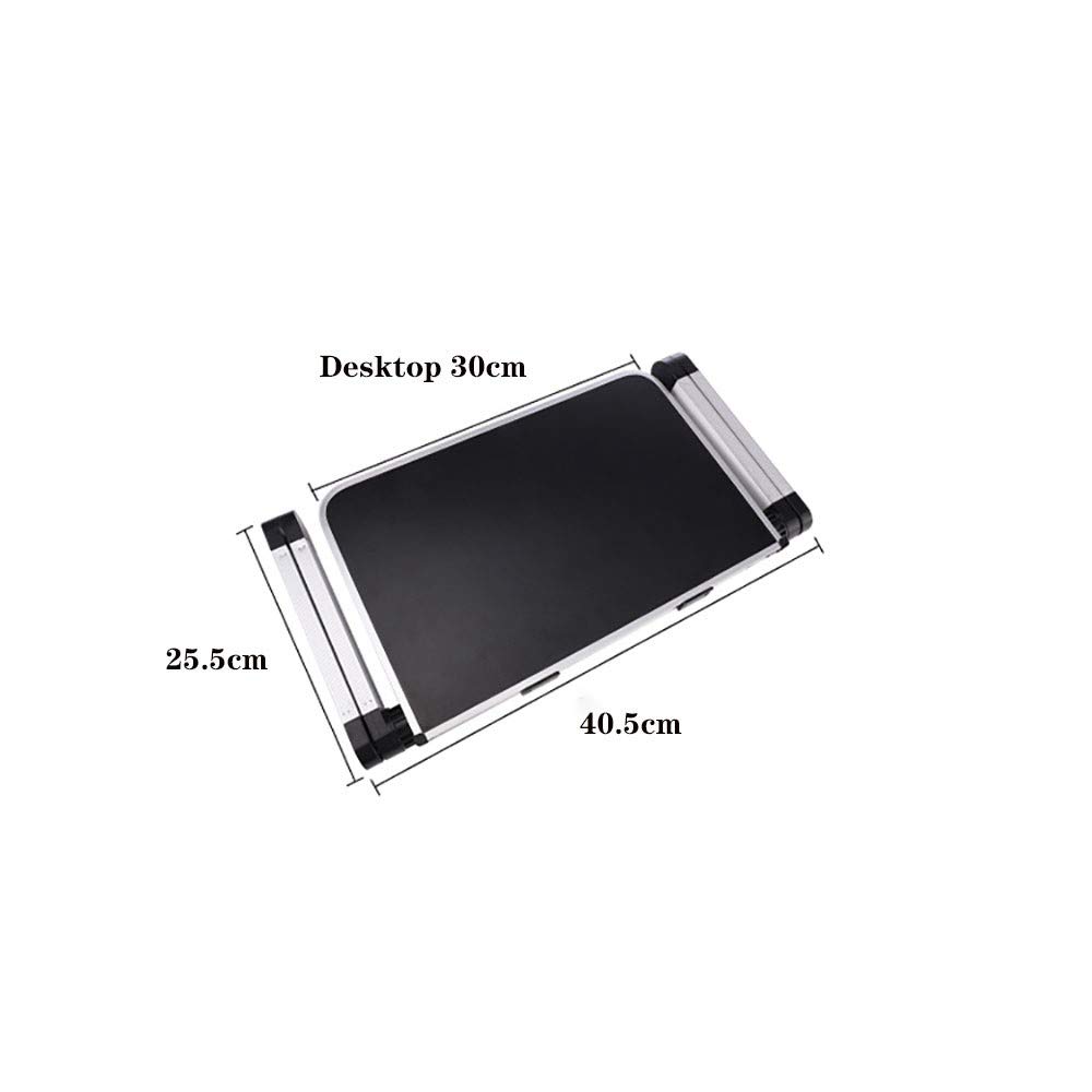 Escritorio de Portátil, Ergonómico Soporte de Portátil Mesa Bandeja Soporte de Regazo para Laptop Tablet Plegable para Cama Sofá, Negro