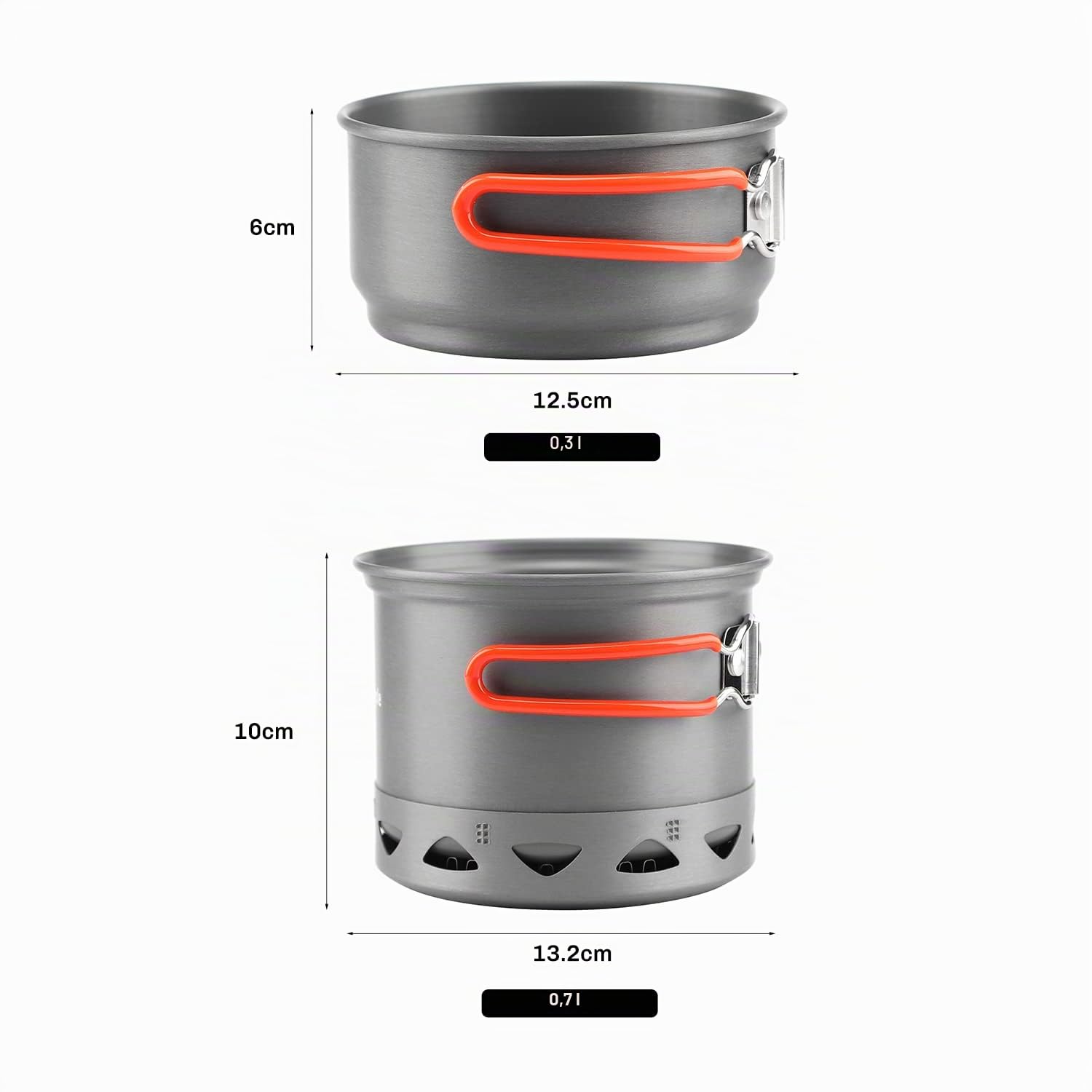 Fire-Maple Camping Topfschüssel Faltbares Backpacking Kochset Töpfe für 1 Person Ultraleichtes Outdoor Single Kochgeschirr (FMC-217)